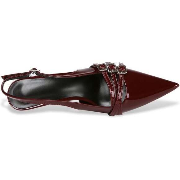 🆕Women Purpel Stiletto Heels Pointed Toe Slip On Pumps Closed Toe Heeled Sandal - Picture 7 of 7